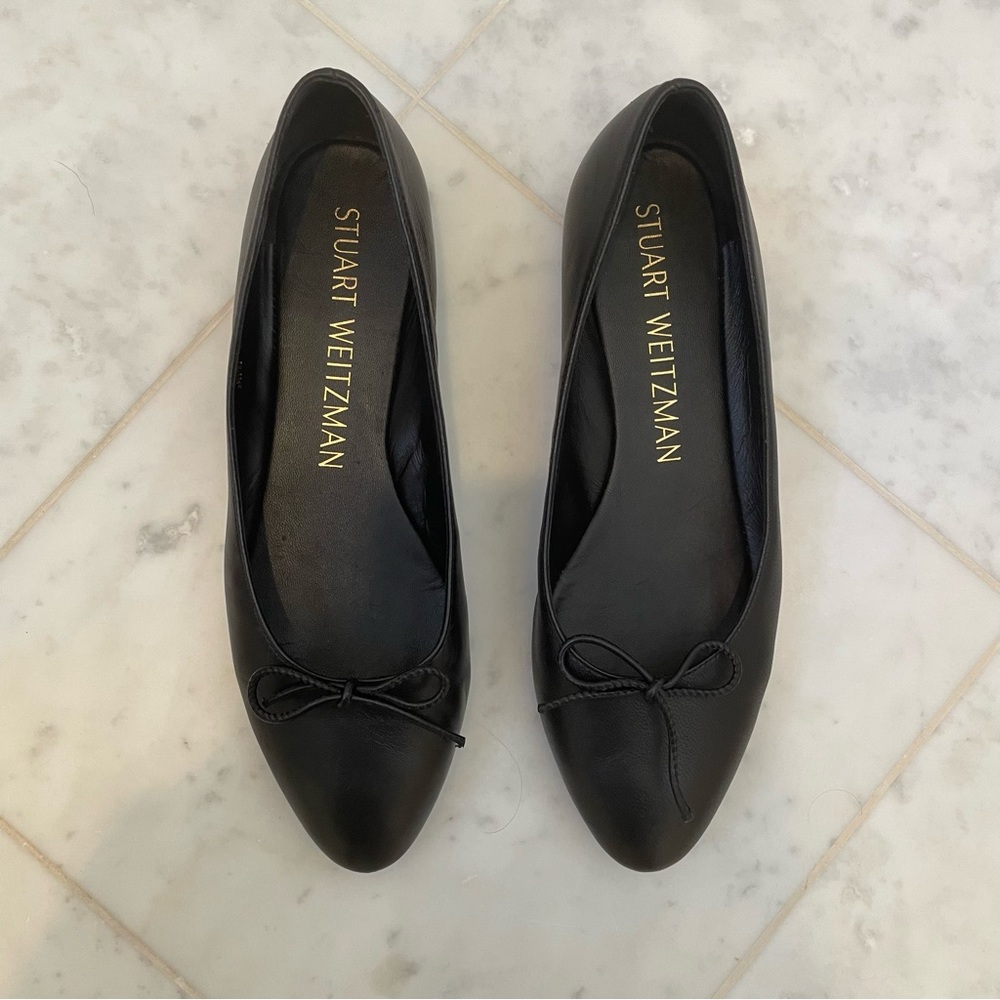 Stuart Weitzman Gabby Ballet flats with Bow, Black